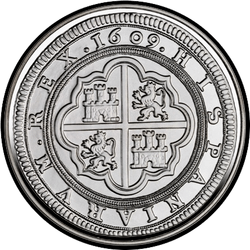 реверс 50 евро 2009 "Монеты Филиппа III (50 реалов)"