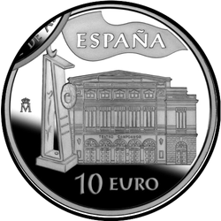 реверс 10€ 2005 "25 ° anniversario dei Prince Asturias Awards"