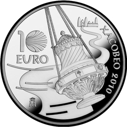 реверс 10 евро 2010 "Год Святого Иакова 2010"