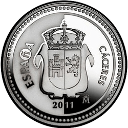 аверс 5€ 2011 "Cáceres"