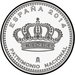 аверс 5 евро 2014 "Королевский дворец в Мадриде"