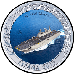 аверс 1,5€ 2019 "LHD Juan Carlos I"
