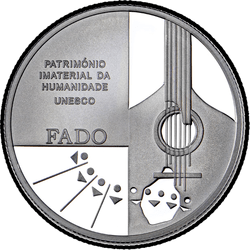 аверс 2½€ 2015 "Património cultural imaterial - Fado"