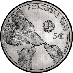 реверс 5€ 2019 "Le loup ibérique"