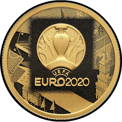 реверс 50 rublių 2021 "Чемпионат Европы по футболу 2020 года (UEFA EURO 2020)"