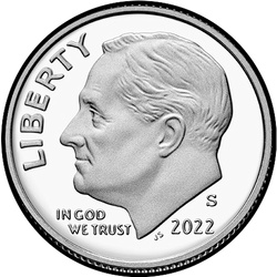 аверс 10¢ (дайм) 2022 "Silver"