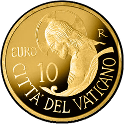 аверс 10 евро 2016 "Крещение"
