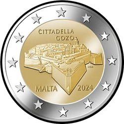 аверс 2€ 2024 "Die Zitadelle auf Gozo"