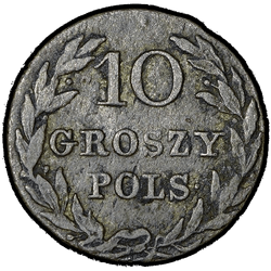 аверс 10 grosze 1816 "10 centimes de 1816 IB. "