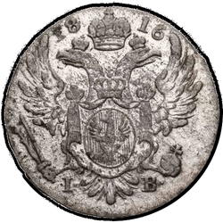 аверс 5 grosze 1816 "5 centesimi del 1816 IB. "