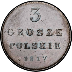 реверс 3 grosze 1817 "3 un soldo del 1817 IB. "