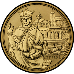реверс 100 евро 2008 "Корона Священной Римской империи"