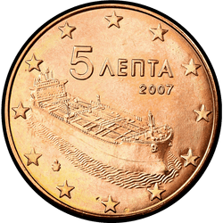 аверс 5 центов (€) 2007 ""