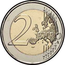 реверс 2€ 2019 "150 aniversario de la muerte de Andreas Kalvos"