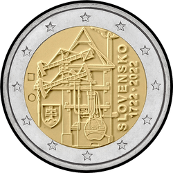 аверс 2€ 2022 "300th anniversary of the construction of the first atmospheric steam engine in continental Europe"