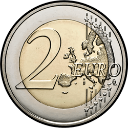 реверс 2€ 2007 "25 річниця з дня смерті принцеси Грейс"
