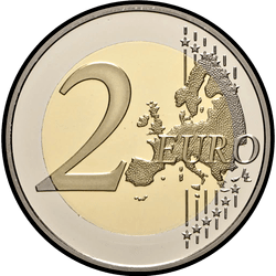 реверс 2€ 2023 "Введение евро в качестве официальной валюты Хорватии с 1 января 2023 года"