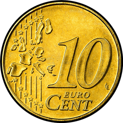 реверс 10 центів (€) 2002 ""