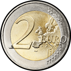 реверс 2€ 2012 "100-річчя з дня смерті великого князя Люксембурга Вільгельма IV"