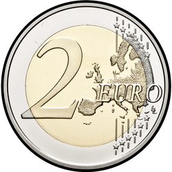 реверс 2€ 2020 "Turku universitātes 100 gadu jubileja"