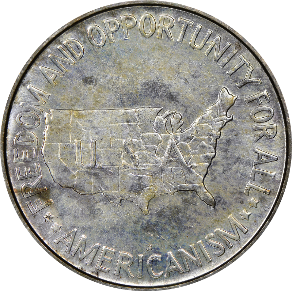 реверс 50¢ (half) 1952 "D (Денвер)"